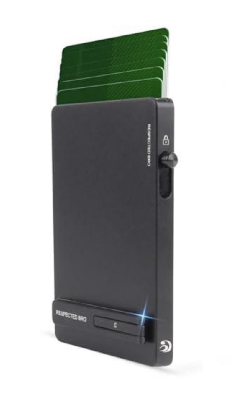 Minimalist Men's Wallet RFID Blocking Pop-Up Aluminum Credit Card Holder